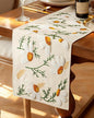 Canvas Embroidered Narrow 13"x 60" Table Runner, Rustic texture, Machine by Kokaaee