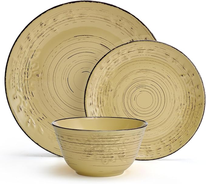 Pfaltzgraff Trellis Sunflower 12 Piece Dinnerware Set, Service - Image 2