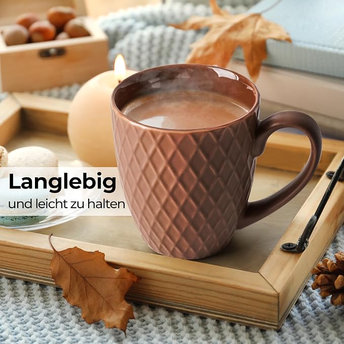 MIAMIO - Coffee Mugs Set of 6 - Palmanova Collection | Modern matte ceramic mug - Image 3