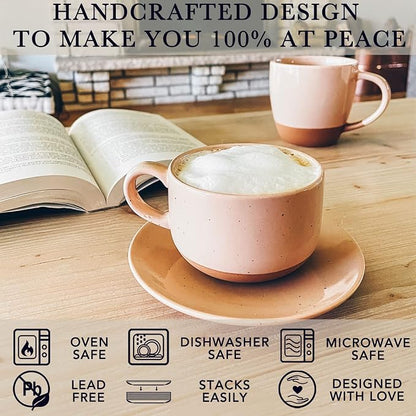 Mora Ceramics 8oz Cappuccino Mug Set of 4 - Image 4
