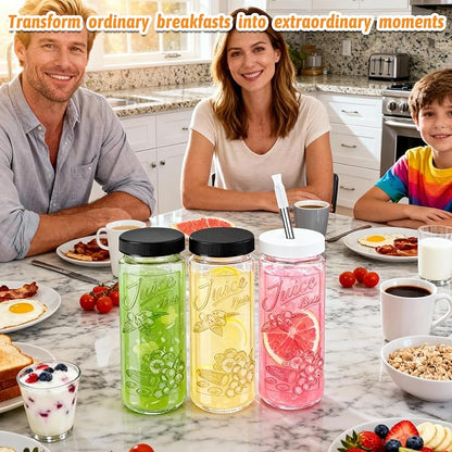 10 Pack 16oz Glass Juice Bottles - Image 9