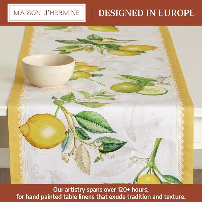 Maison d' Hermine Table Runner 100% Cotton 14.50" x 108" | Table Runners 108 - Image 2