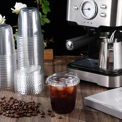 Ziliny 50 Sets Clear Plastic Coffee Cups - Image 2