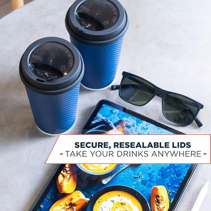 To Go Coffee Cups With Lids - 16 oz Disposable Coffee Cup With Lid. Large Togo - Image 6