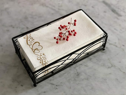 Black Elegant Sturdy Guest Napkin Holder | Disposable Paper Hand Towel Storage - Image 3