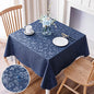 Smiry Square Table Cloth, Waterproof Heavy Duty Vinyl Tablecloths, Wipeable Washable Table Cover for Kitchen and Dining Room (Navy, 60" X 60")