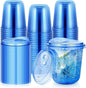 KesaPlan 50 Pack 12 oz Blue Round Bottom Plastic Party Cups by KesaPlan