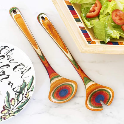 Totally Bamboo Baltique Marrakesh Collection Wooden Salad Serving Utensils Set - Image 3