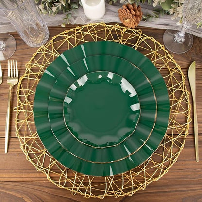 Efavormart 10 Pack | Hunter Emerald Green 6" Round Plastic Dessert Salad Plates - Image 9