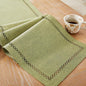 Rustic Burlap Table Runner, Sage Green Table Runners 72 inches Long | Double by Aoztio