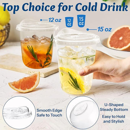 Homestockplus 15 oz Clear Plastic Cups - Image 3
