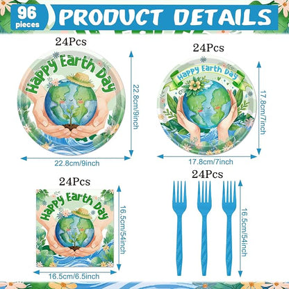 Rakuto Happy Earth Day Decorations, Environmental Protection Themed Decor - Image 2