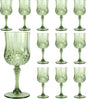 12Pack Plastic Wine Glasses, 7oz Vintage Goblets by LEYIQU