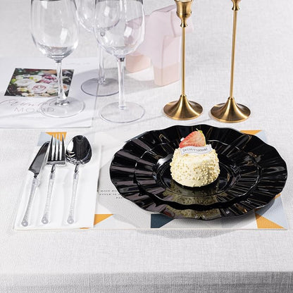 72 Pack Black Plastic Plates, Thanksgiving - Image 7