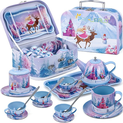 Tea Party Sets for Toddlers 3-5, PRE-WORLD Princess Tea Time Toy by PRE-WORLD