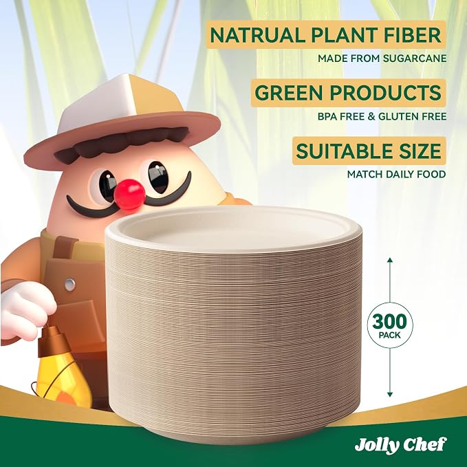 Compostable Heavy Duty Plates   Eco-Friendly Disposable Paper - Image 6