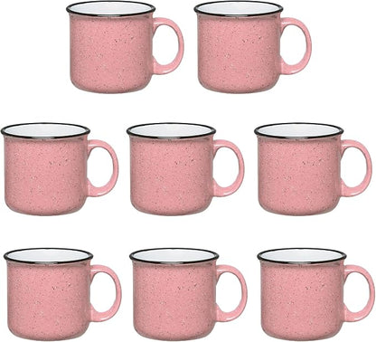 Set of 8 Ceramic Campfire Mugs – 15 Oz, Camping – Customizable by GiftsbyDesign