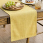 Q&J Fabric Co. Linen-Textured Table Runner 1 Pack 13x72 Inch Gold | Polyester by QJFabricCO