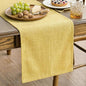 Q&J Fabric Co. Linen-Textured Table Runner 1 Pack 13x84 Inch Gold | Polyester by QJFabricCO