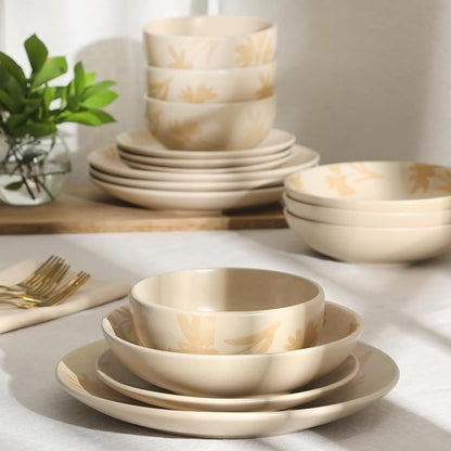 Gibson Home Admiral Hall Plates and Bowls Set, 16-Piece Floral Dinnerware Set - Image 3