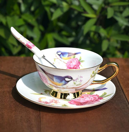 British Coffee Cup 3 Piece Set（6.8oz） Household Fashional Tea Cup - Image 2