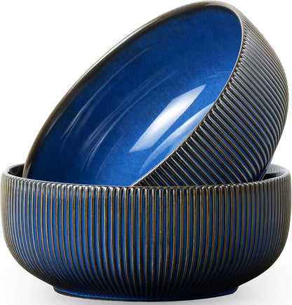 getstar Large Serving Bowls Ceramic Salad Bowl Set of 2, 8 Inch & 60 fl oz by Getstar
