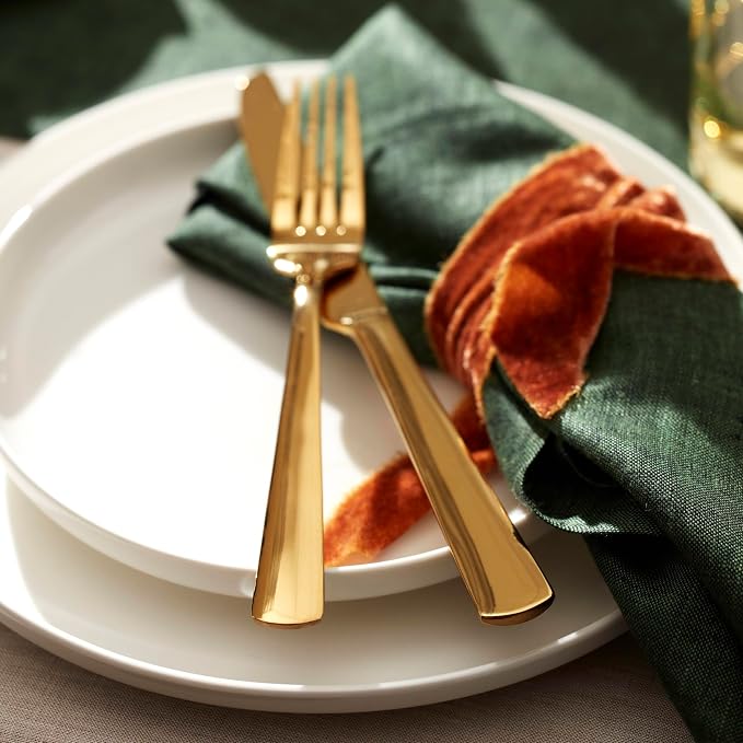 Oneida B1024020AL20 Aptitude Gold 20 Piece Everyday Flatware Set, Service - Image 6