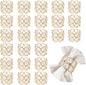 Crystal Metal Napkin Rings Set, Elegant Wedding/Party Table Decor, Shiny Holiday Dinner Accessories Bulk, Bridal Shower Gift, Anniversary, Christmas, Home Decor Essentials (Gold, 24-Pcs)