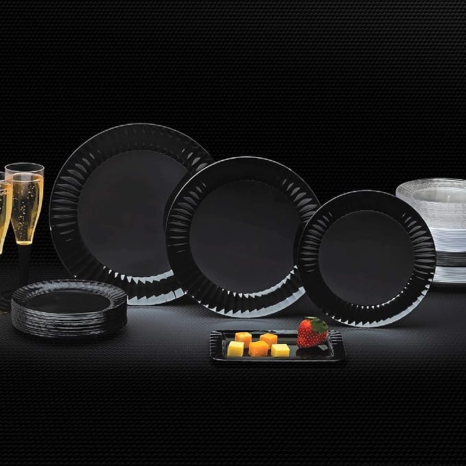 Party Essentials Deluxe Quality Hard Plastic 10.25-Inch Party/Dinner Plates - Image 5