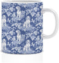 Blue Chinoiserie Deagle Mug, Beagle Gifts by Unknown