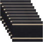 PIGCHCY Luxurious Placemats Set of 8, 18 x 12 inches Elegant Placemats Non-Slip Washable Durable Table Mats for Home/Dining Room Decoration (Black)