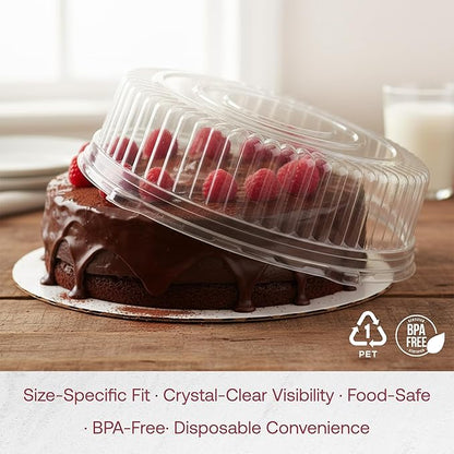 Smarty Had A Party 16 Inch Clear Round Plastic Tray Lids – Stackable Plastic Dome Lids for Catering Trays with Lids, Party Platters & Food Displays – BPA-Free Disposable Dome Covers – 25-Pack
