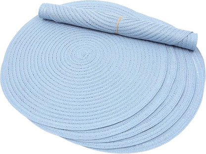 SHACOS Round Braided Placemats Set of 6 Round Table Mats - Image 7