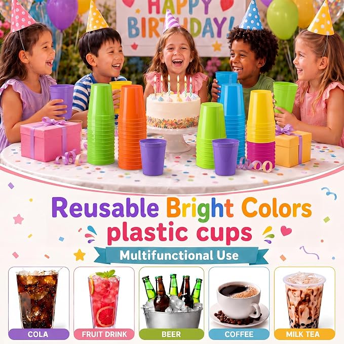 Yungyan 50 Pack 16 oz Stadium Cups Reusable Plastic Cups Blank Drink Stadium - Image 7