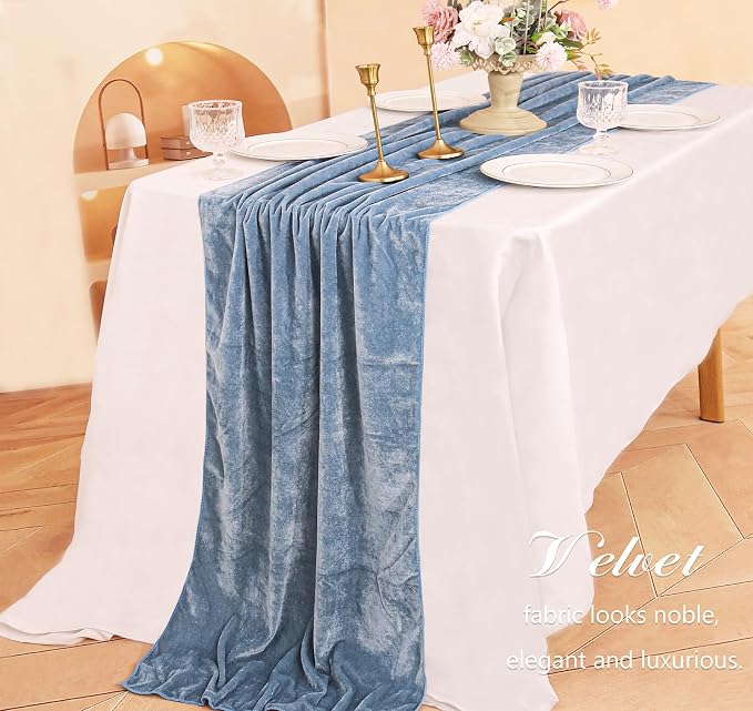 Velvet Table Runner 20 x 120 Inches 10ft Luxurious Thick Soft Velvet Christmas - Image 6