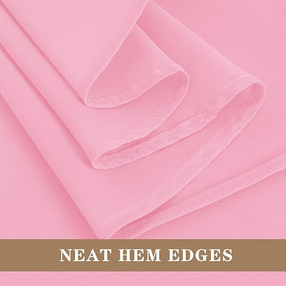 Fitable 6 Pack Pink Round Tablecloths - 120 Inches in Diameter - Stain Resistant and Washable Table Clothes, Polyester Fabric Table Covers for Wedding, Party, Banquet, Formal Events