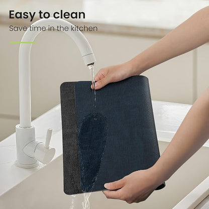 Fyvva Placemats Set of 4 Wipeable Reversible Faux Leather - Image 5