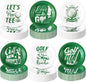 60 Pcs Golf Party Decorations 7 Inch Golf Party Paper Plates for Birthday Table Supplies Lets Par Tee Plates Disposable Sports Dessert Tableware for Holiday Baby Shower Favors