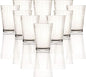 Circleware Matrix Juice Drinking Glasses, Huge Set of 10, Heavy Base Tumbler by Circleware
