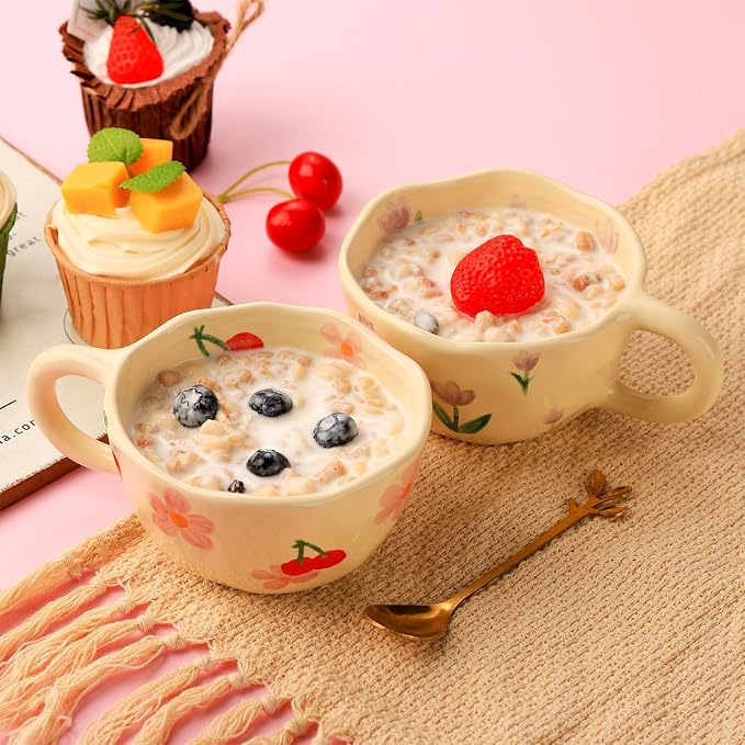VanEnjoy Ceramic Cup, Cute Coffee Mug, Strawberry Mug, Aesthetic Coffee Mug - Image 4