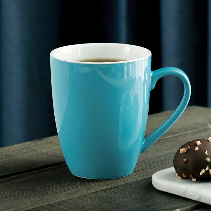 BTaT- Porcelain Coffee Mugs Set, 16 Ounces, 4 Pack, Turquoise Ceramic Coffee - Image 6