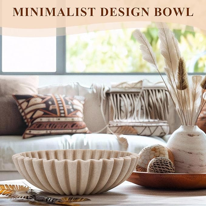 Large Decorative Bowl, Modern Handicraft Bowls - Image 4