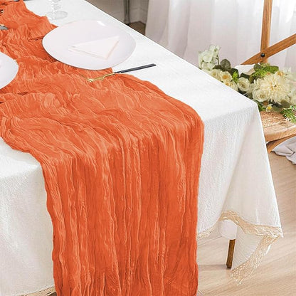 12 Pack Orange Cheesecloth Table Runner 10ft Boho Gauze Cheese Cloth Table - Image 6