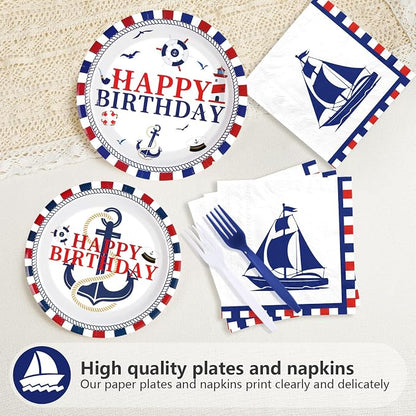 96 Pcs Nautical Birthday Party Decorations - Image 3