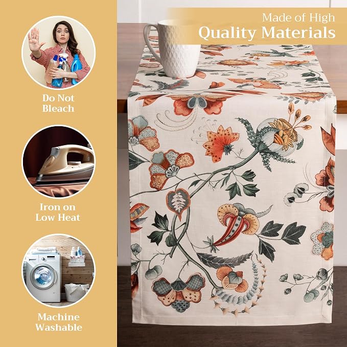 Maison d' Hermine Table Runner 100% Cotton 14.50" x 108" | Table Runners 108 - Image 3