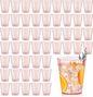 48 PCS Plastic Ribbed Drinking Glasses Pink 10oz Vintage Ripple Stemless Wine by SHIQIKEJIPTY