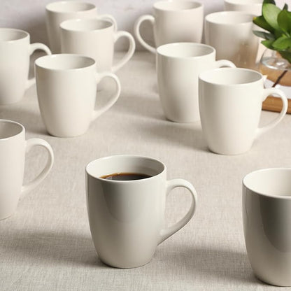 Gibson Home Great Essentials 12 Ounce Porcelain Coffee Mugs - Image 3