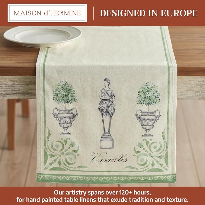 Maison d' Hermine Table Runner 100% Cotton 14.50" x 108" | Table Runners 108 - Image 2