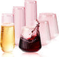 Lueumxc 56 Pack Plastic Wine Glasses Disposable Ribbed Champagne Flutes by Lueumxc