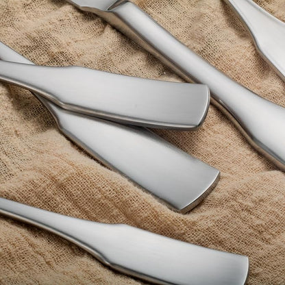 Alata Kate Satin 40-Piece Silverware Set,Service for 8,Stainless Steel Flatware Set,Matte Satin Polished Cutlery Set,Dishwasher Safe